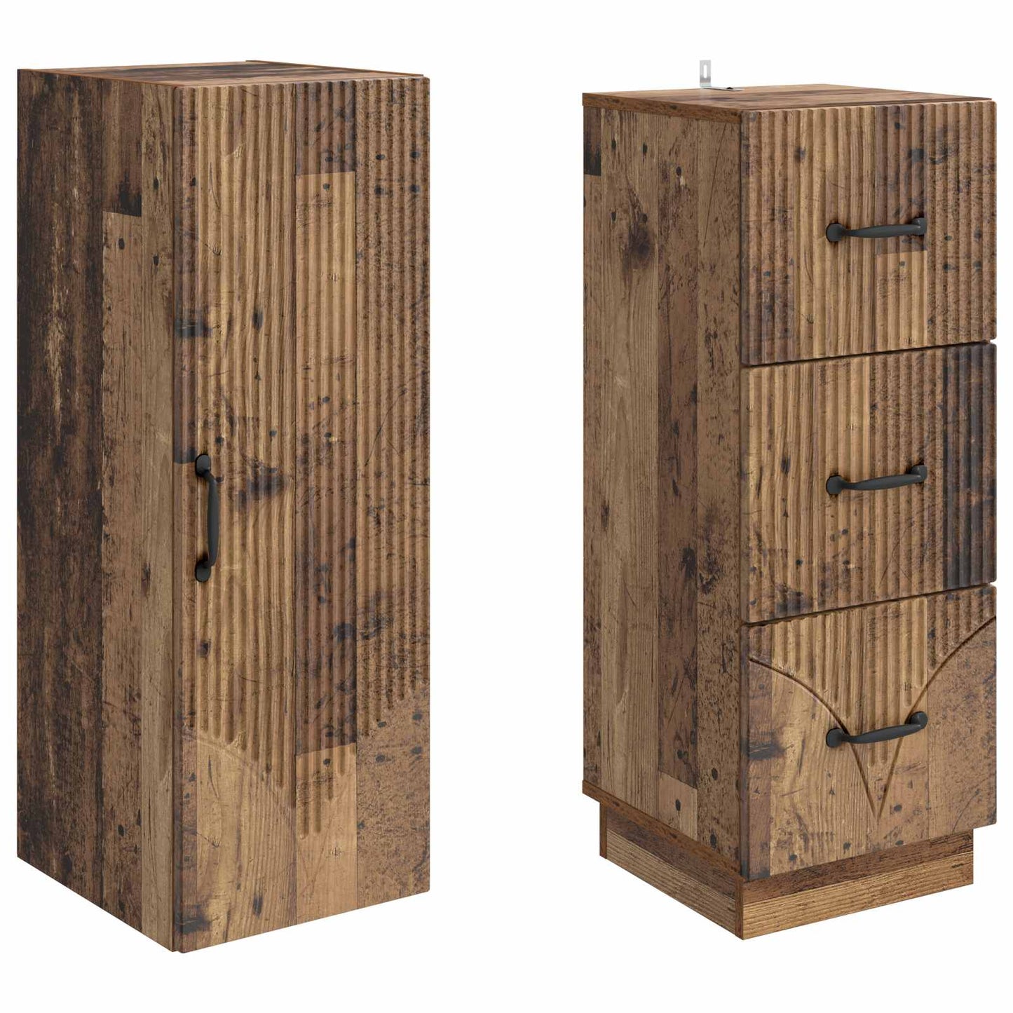 Szekrény szett 2 db 33 x 34,5 x 87 cm Szerelt Fa Antik Fa