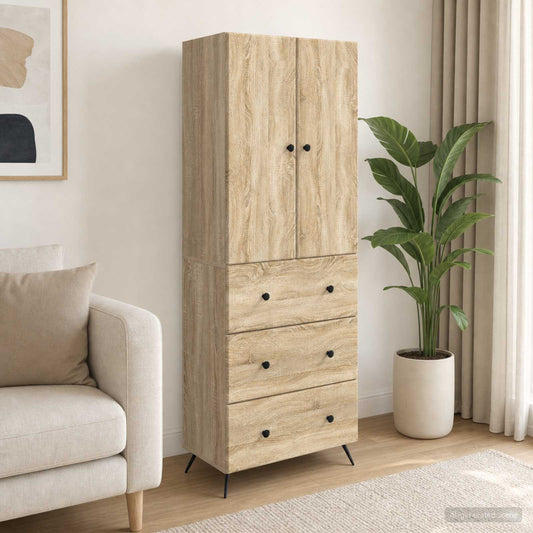 Szekrény szett 2 db 66 x 34,5 x 90 cm Szerelt Fa Sonoma Tölgy