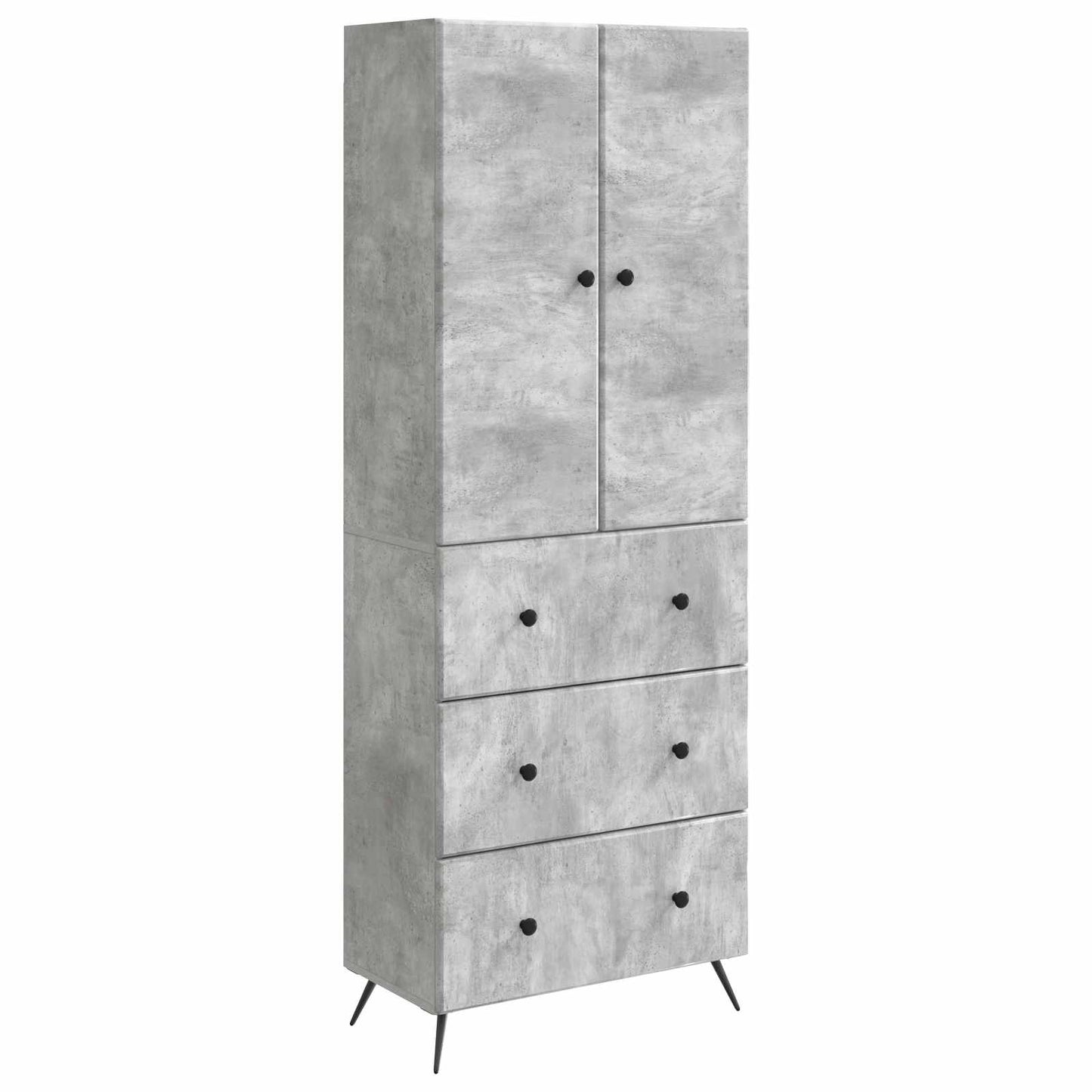 Szekrény szett 2 db 66 x 34,5 x 90 cm Szerelt Fa Betonszürke