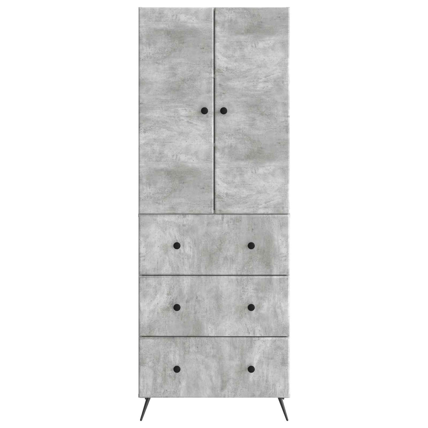 Szekrény szett 2 db 66 x 34,5 x 90 cm Szerelt Fa Betonszürke