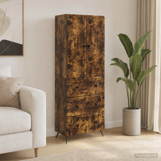 Szekrény szett 2 db 66 x 34,5 x 90 cm Szerelt Fa Füstös Tölgy