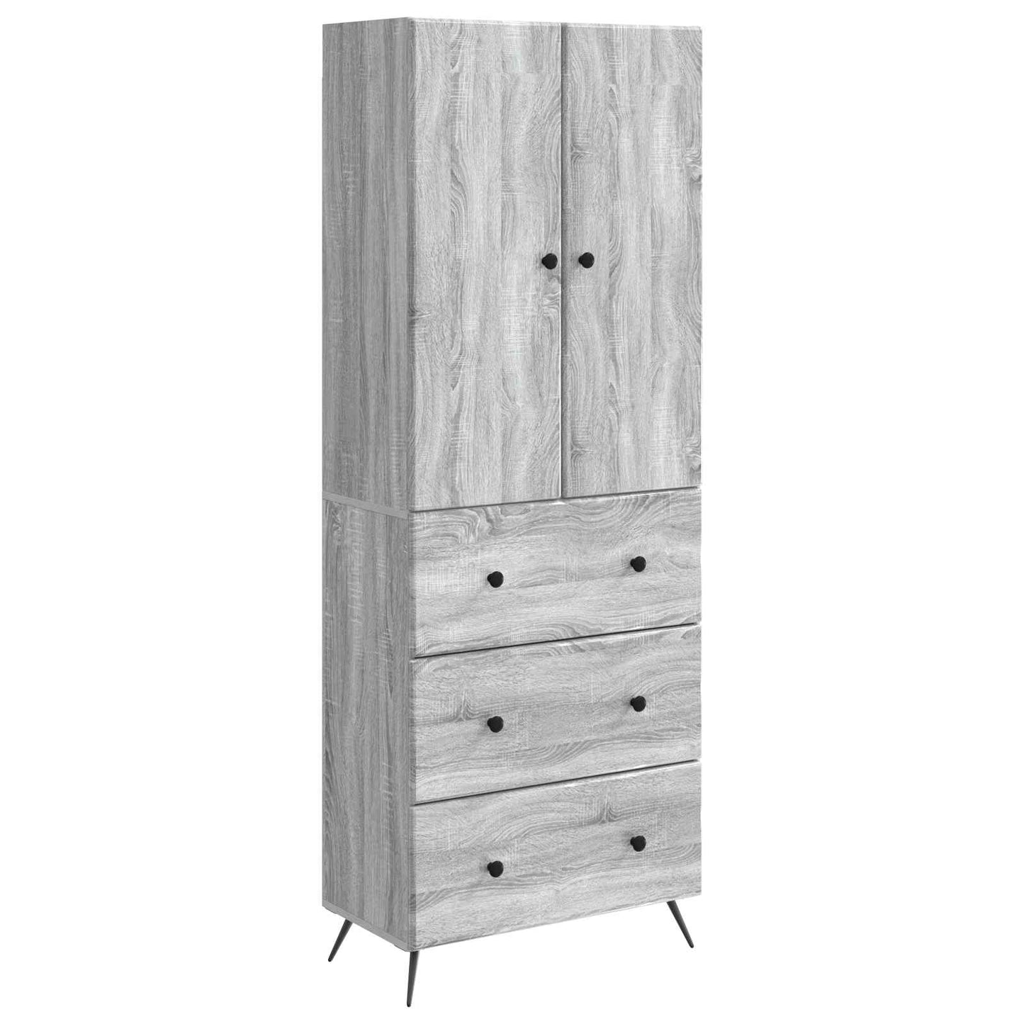 Szekrény szett 2 db 66 x 34,5 x 90 cm Szerelt Fa Szürke Sonoma