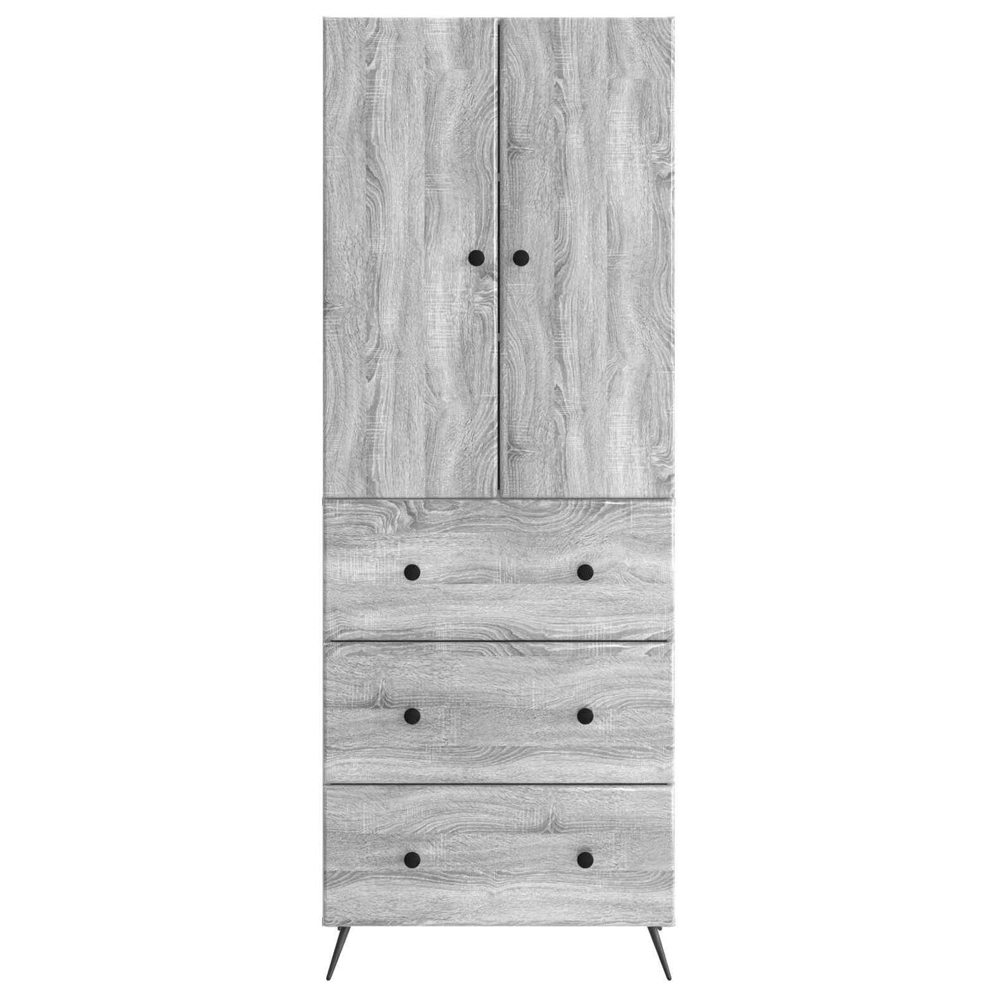 Szekrény szett 2 db 66 x 34,5 x 90 cm Szerelt Fa Szürke Sonoma