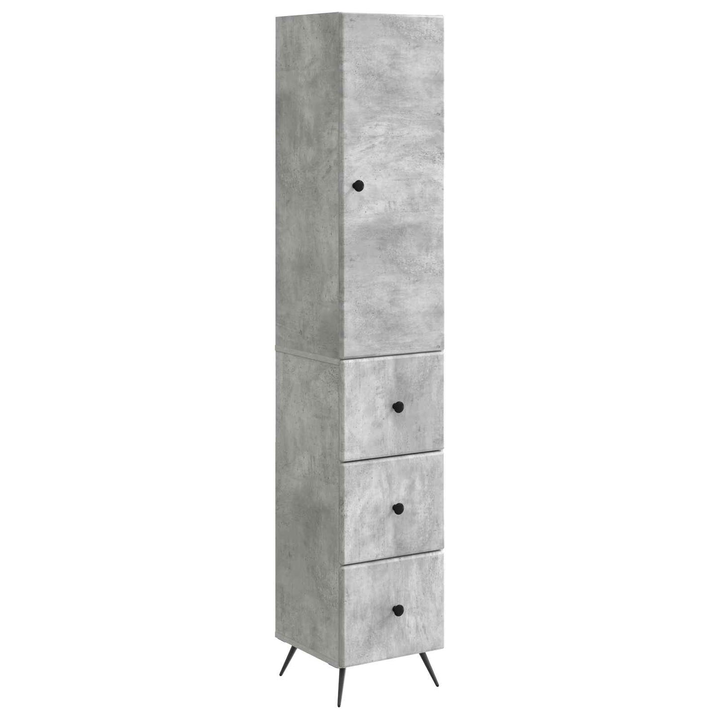 Szekrény szett 2 pcs Betonszürke 34,5 x 34,5 x 90 cm Szerelt Fa