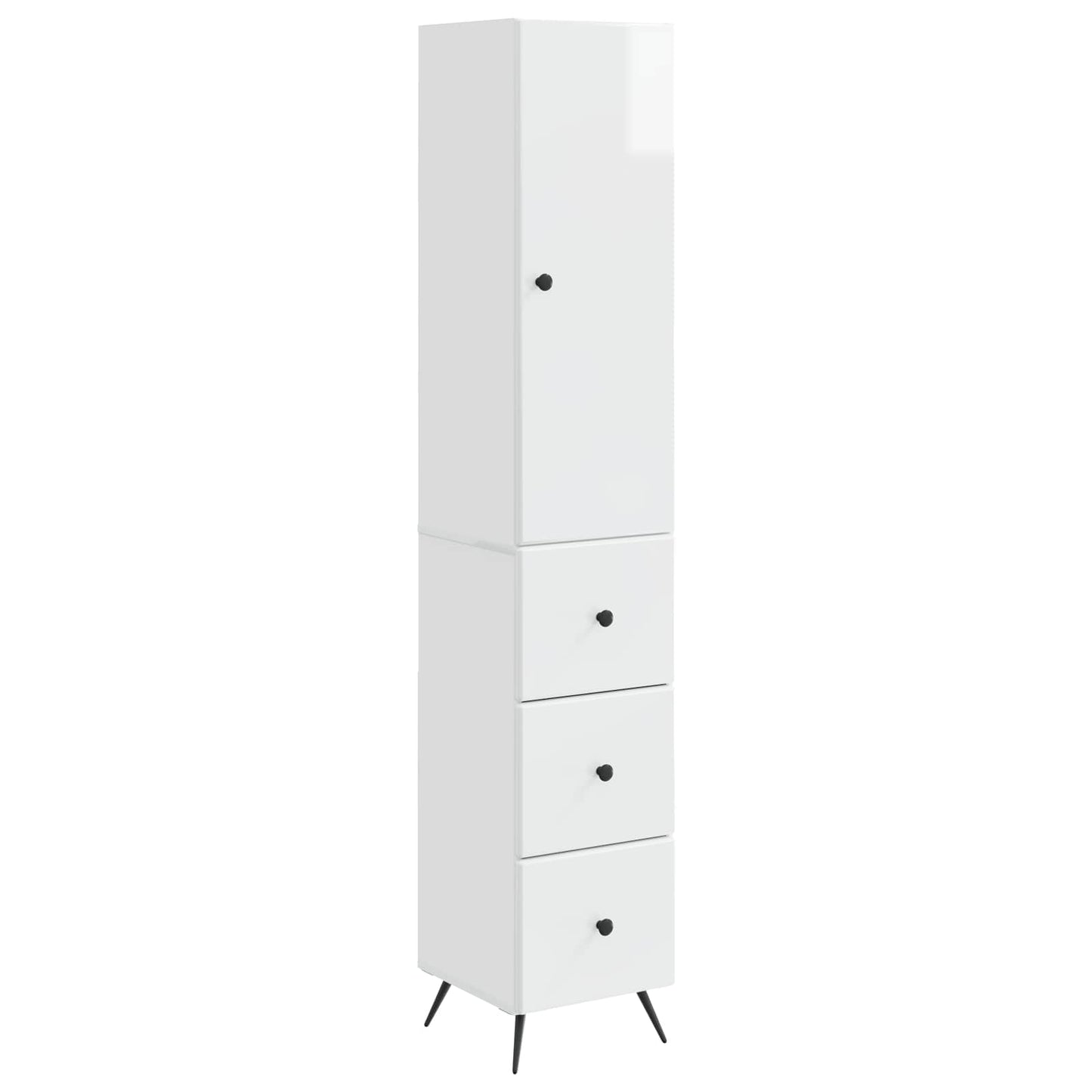 Szekrény szett 2 pcs Magasfényű Fehér 34,5 x 34,5 x 90 cm
