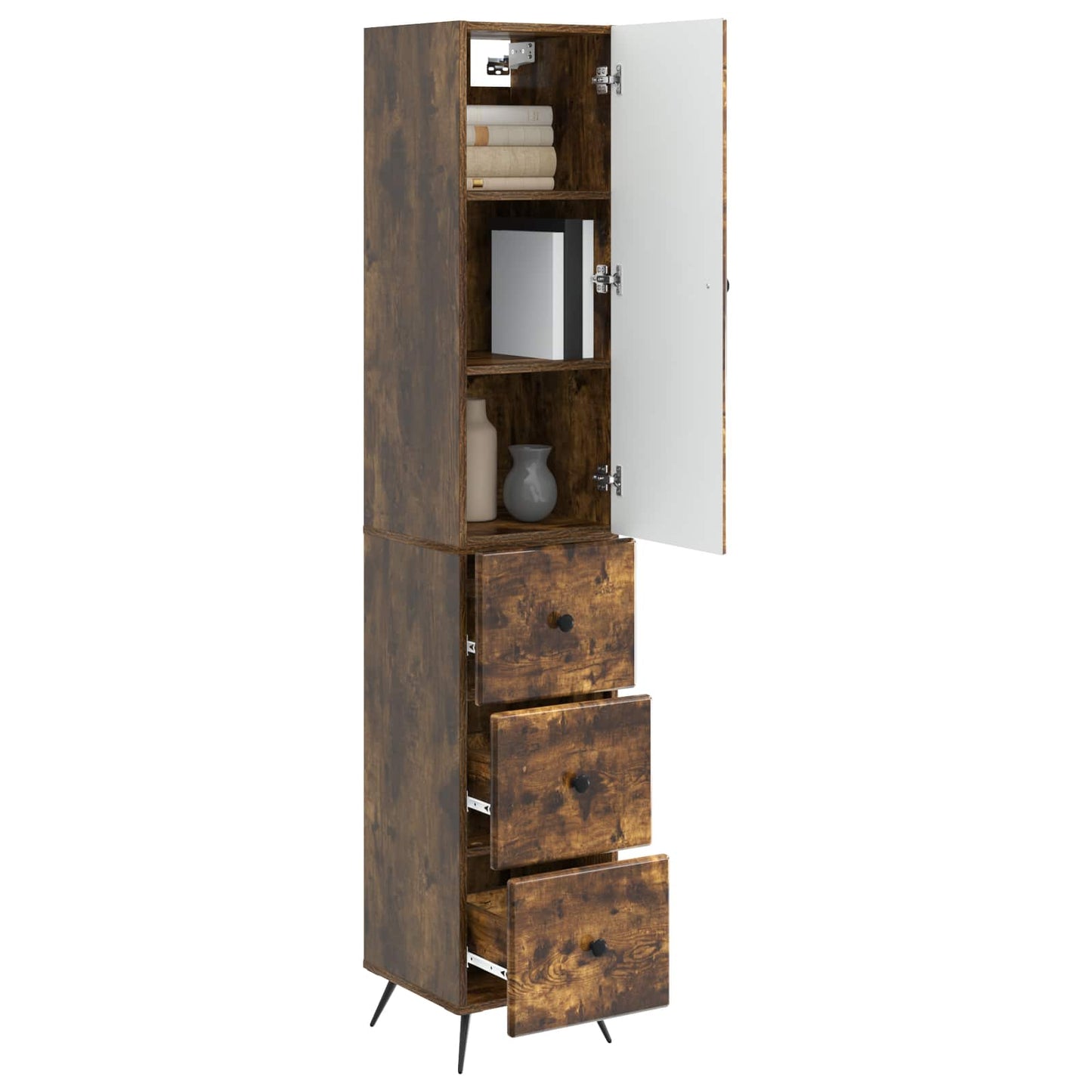 Szekrény szett 2 pcs Füstös Tölgy 34,5 x 34,5 x 90 cm