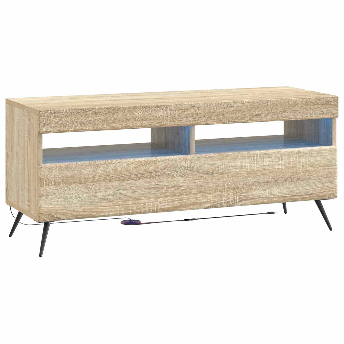 LED TV szekrény BREDA 3 db Sonoma Tölgy Szerelt Fa