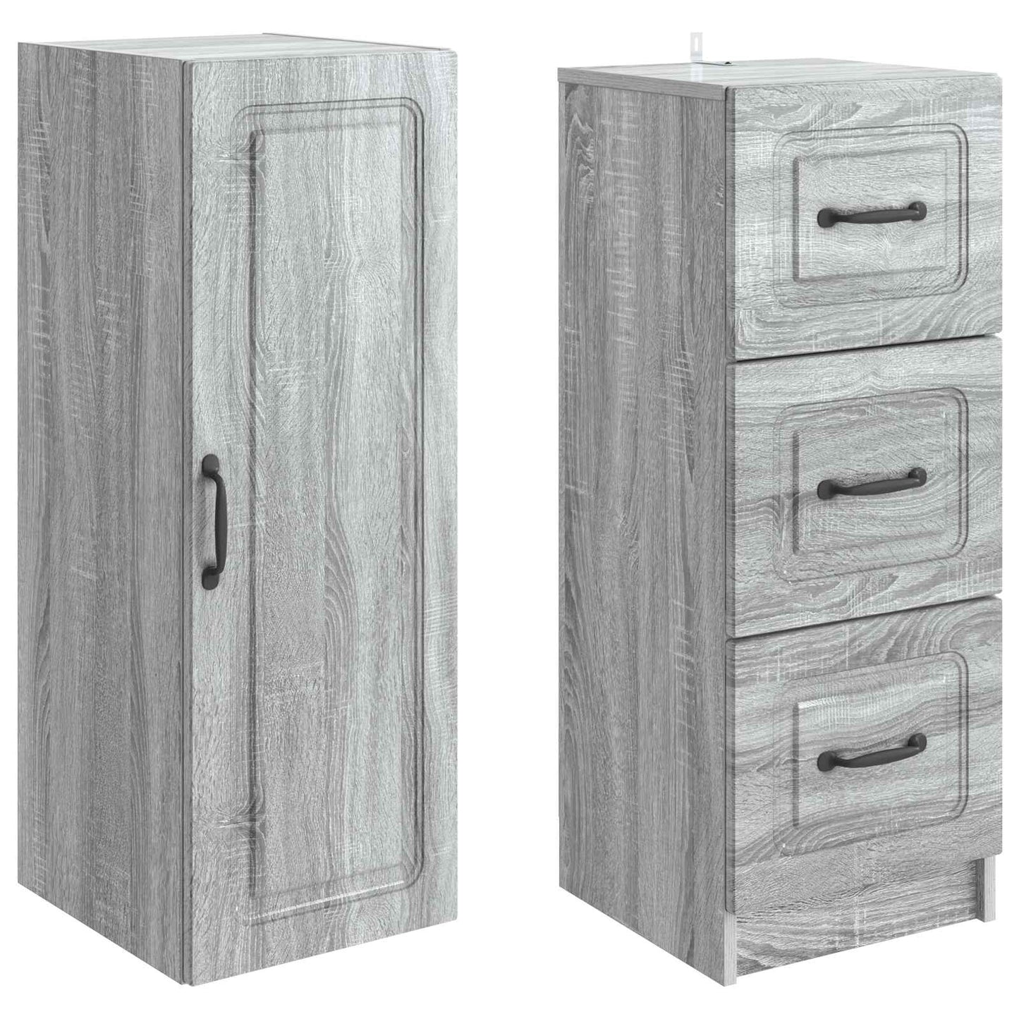 Szekrény szett 2 pcs Szürke Sonoma 33 x 34,5 x 87 cm Szerelt Fa