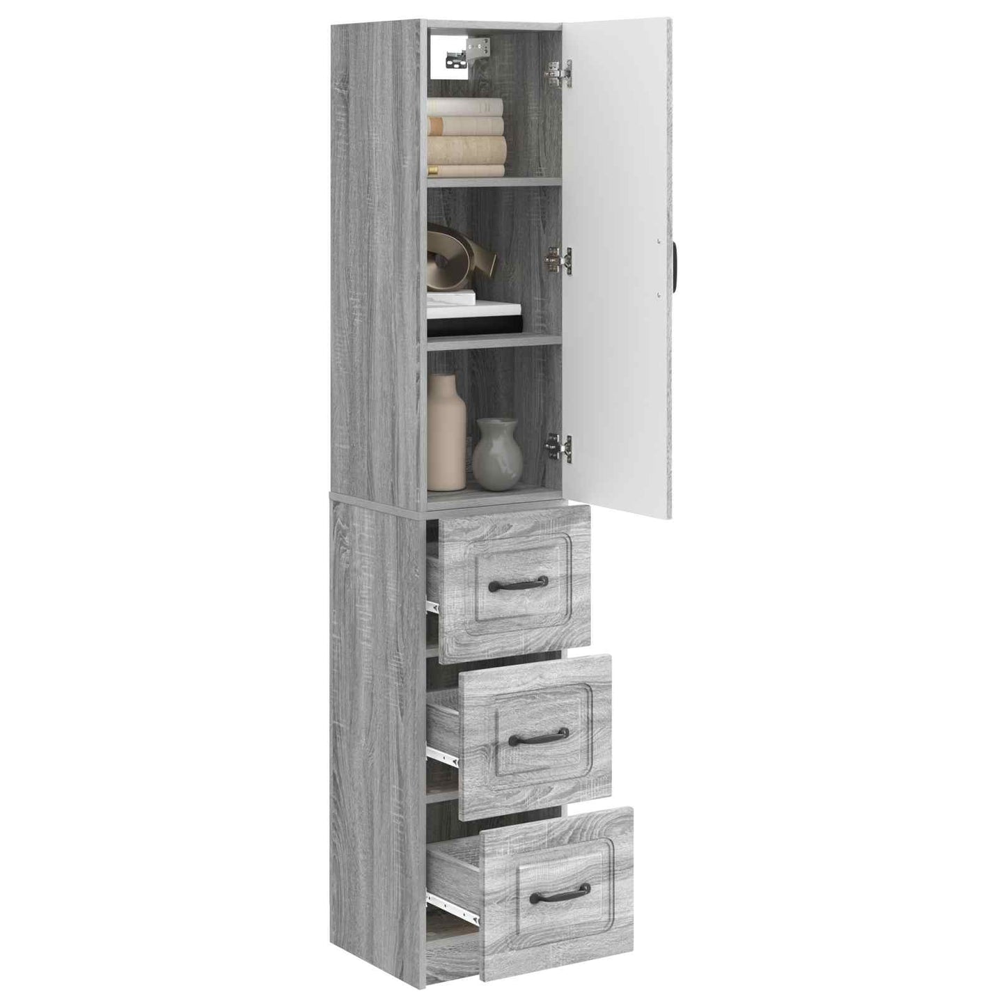 Szekrény szett 2 pcs Szürke Sonoma 33 x 34,5 x 87 cm Szerelt Fa