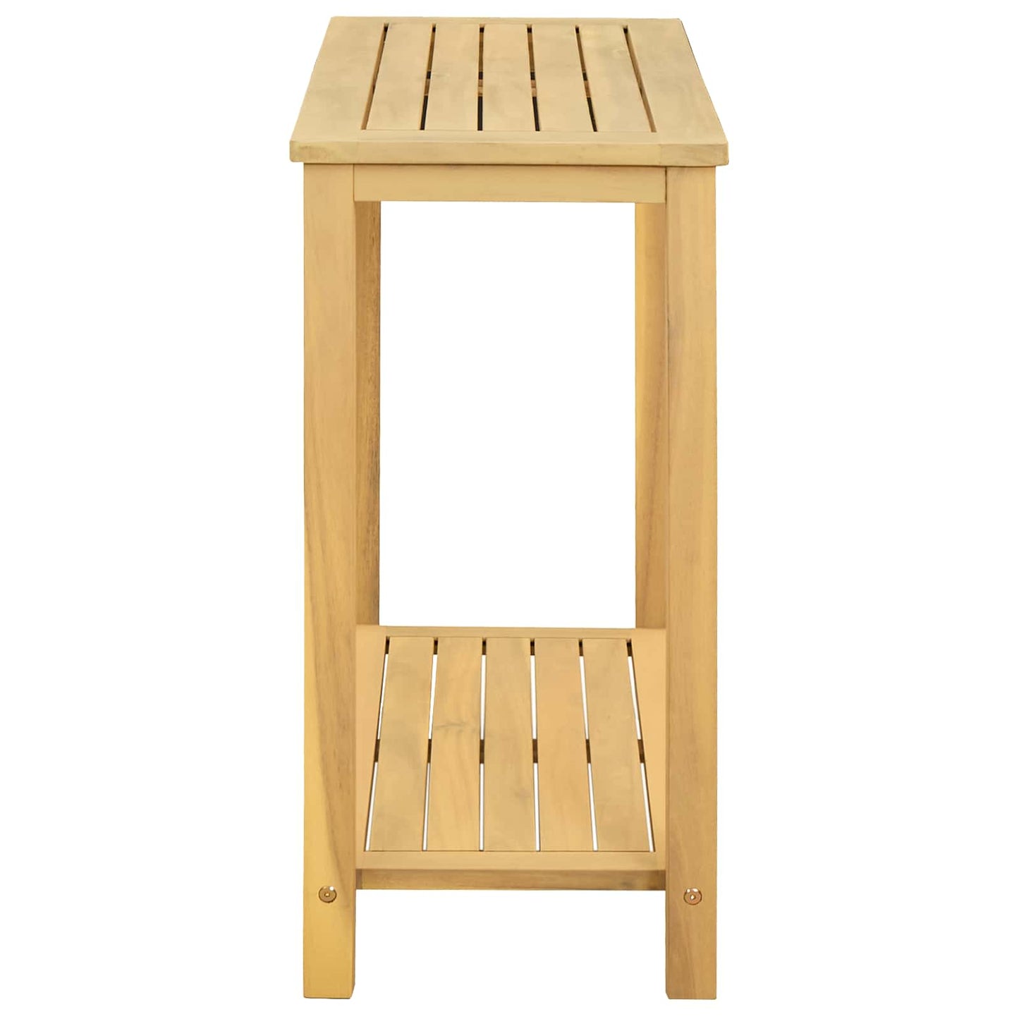 Kert oldalsó asztal Világos akác 80 x 35 x 75 cm Tömör Akácfa