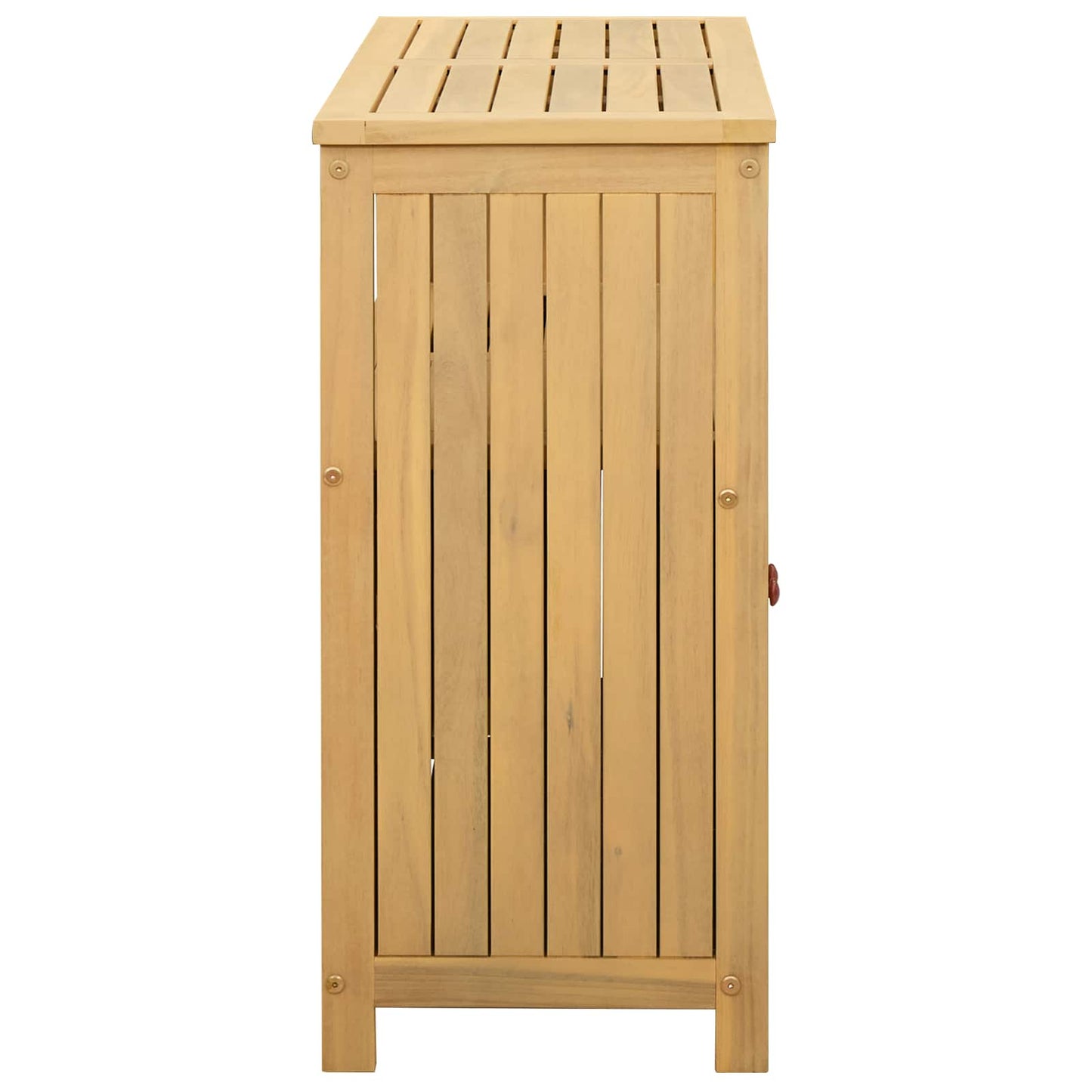 Kert oldalsó asztal Világos akác 80 x 35 x 75 cm Tömör Akácfa