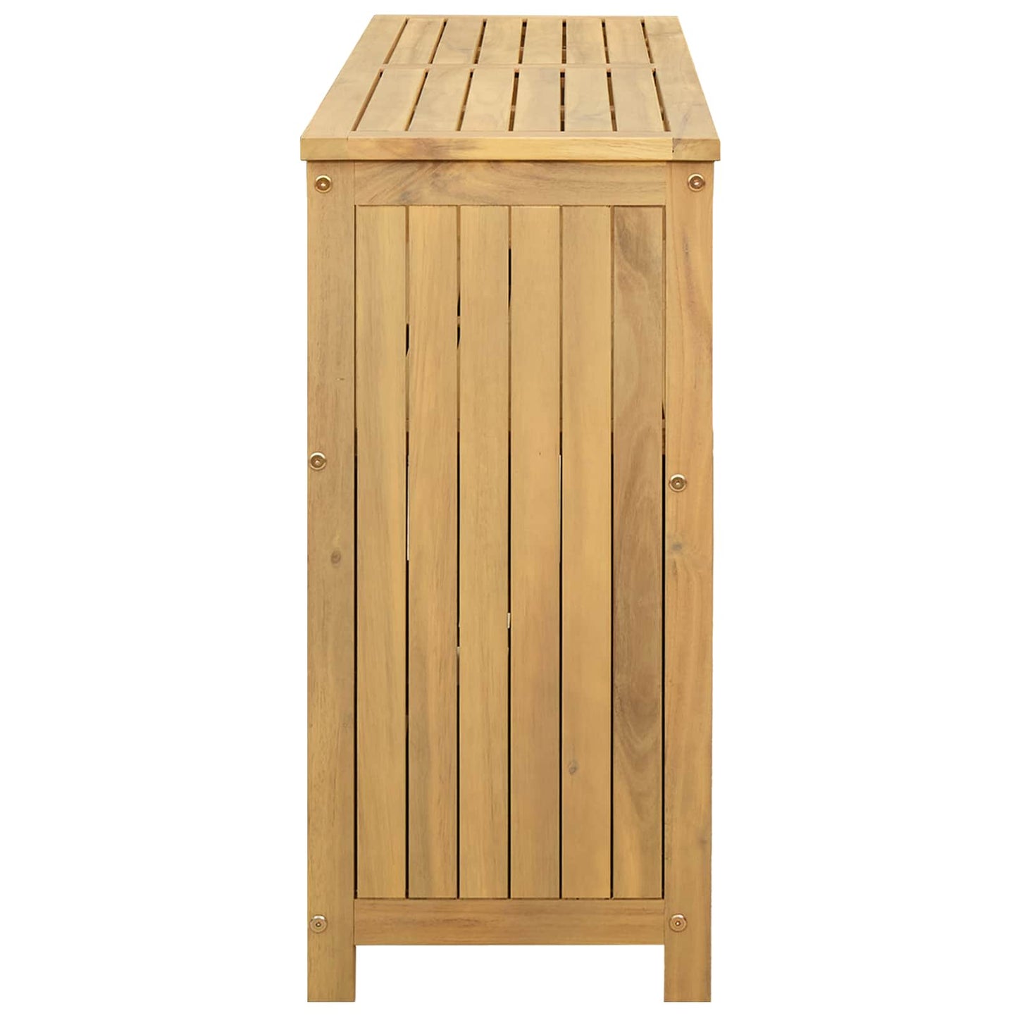 Kert oldalsó asztal Világos akác 110 x 35 x 75 cm Tömör Akácfa