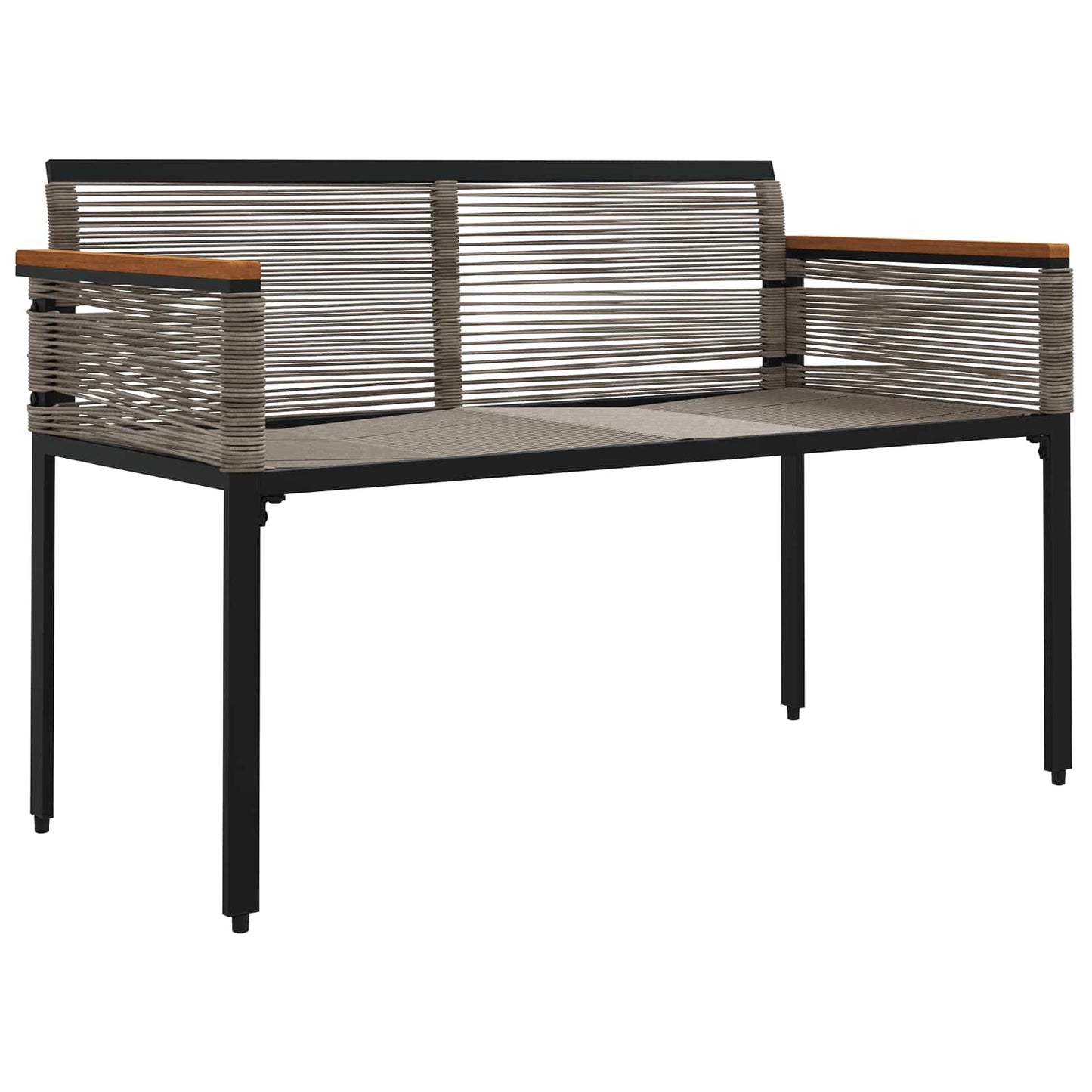 Kerti pad Szürke és sötétszürke 117 x 54 x 74.5 cm polirattan