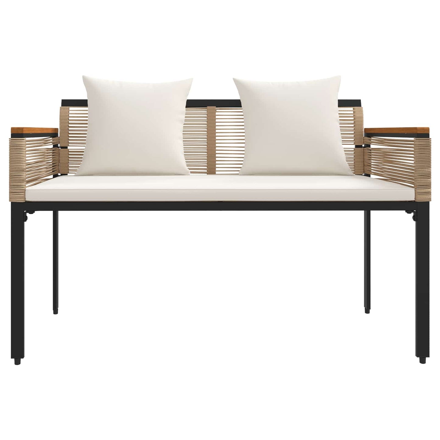Kerti pad Beige és Krémszínű 117 x 54 x 74.5 cm polirattan