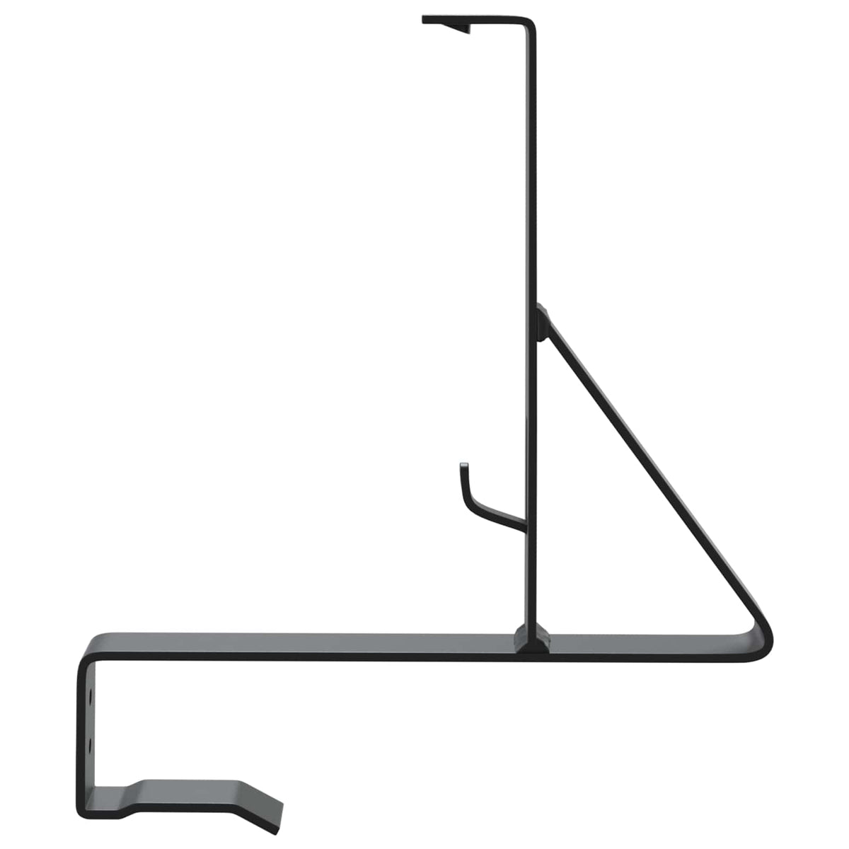 Havazár támogató 12 db Fekete 29,5 x 3 x 34,5 cm Acél