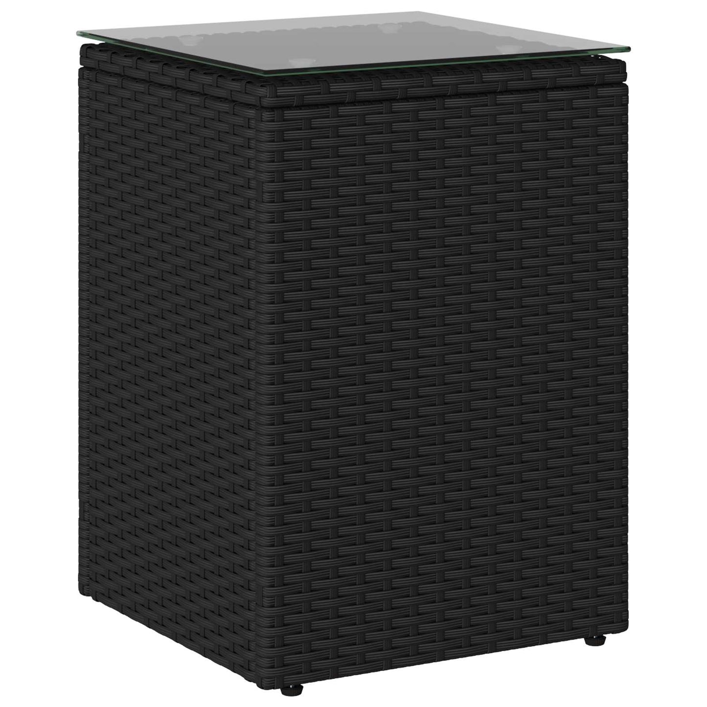 Oldal asztal Fekete 35 x 35 x 70 cm polirattan