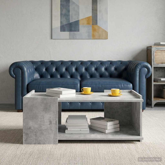 Dohányzóasztal Betonszürke 90 x 50 x 33 cm Szerelt Fa