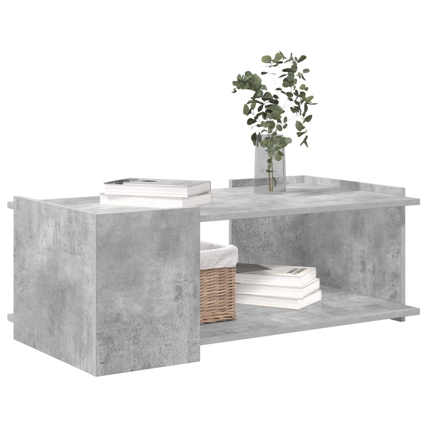 Dohányzóasztal Betonszürke 90 x 50 x 33 cm Szerelt Fa