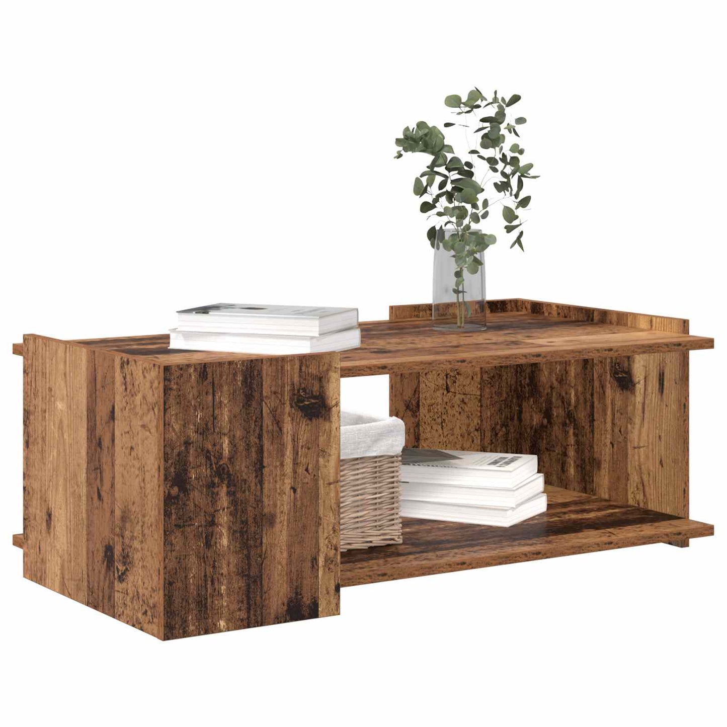Dohányzóasztal Antik Fa 90 x 50 x 33 cm Szerelt Fa