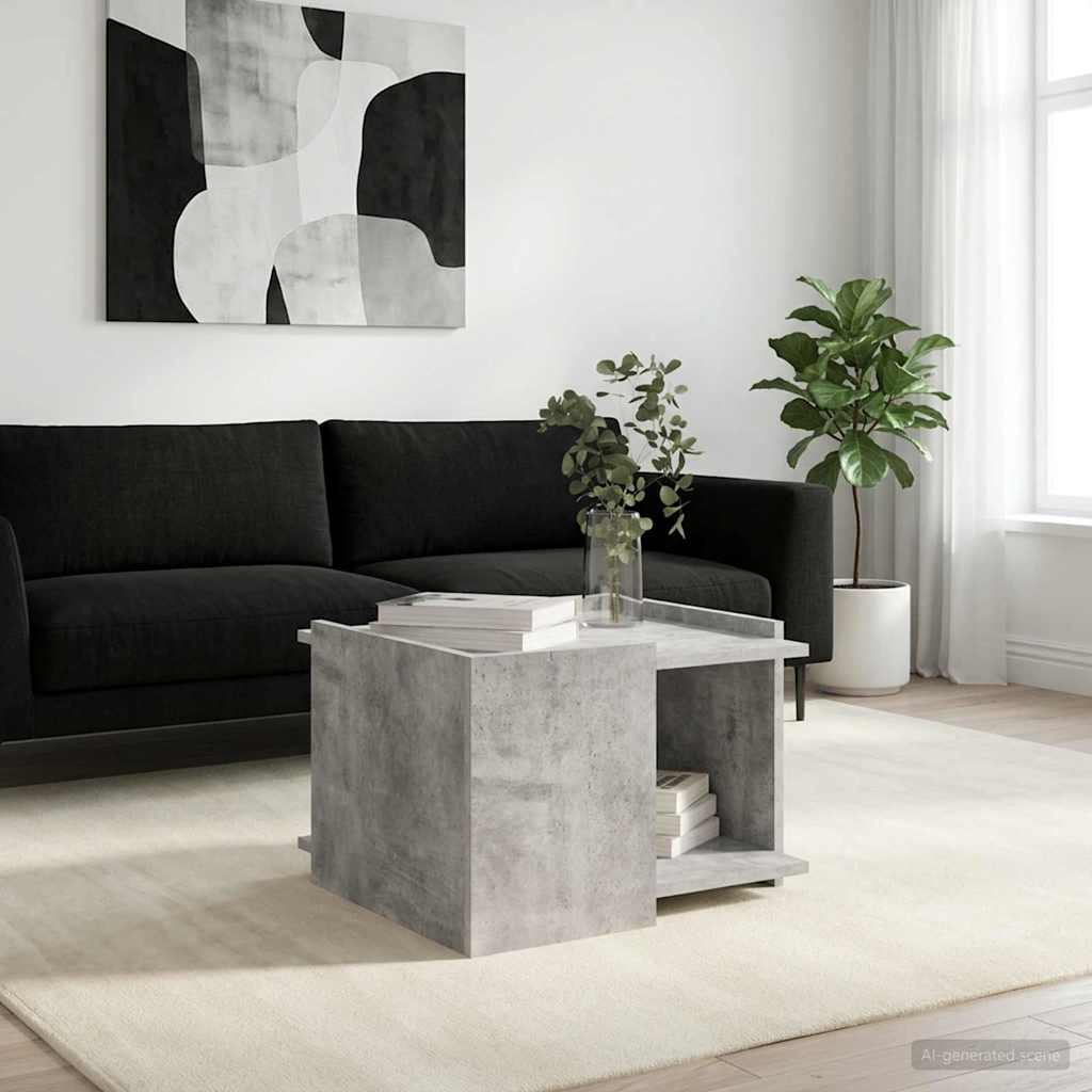 Dohányzóasztal Betonszürke 50,5 x 50 x 33 cm Szerelt Fa