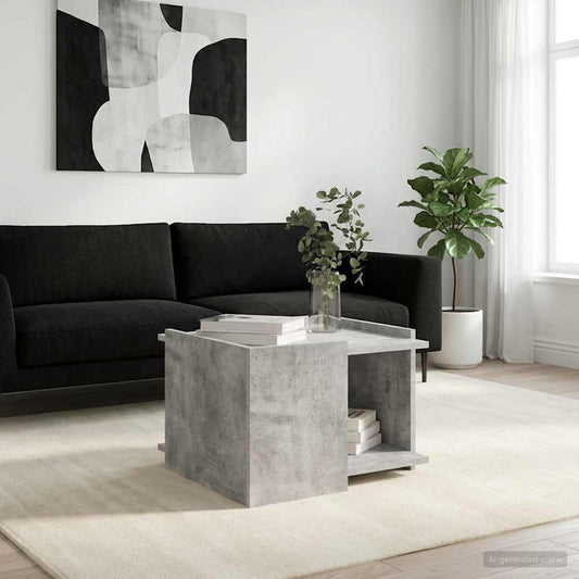 Dohányzóasztal Betonszürke 50,5 x 50 x 33 cm Szerelt Fa