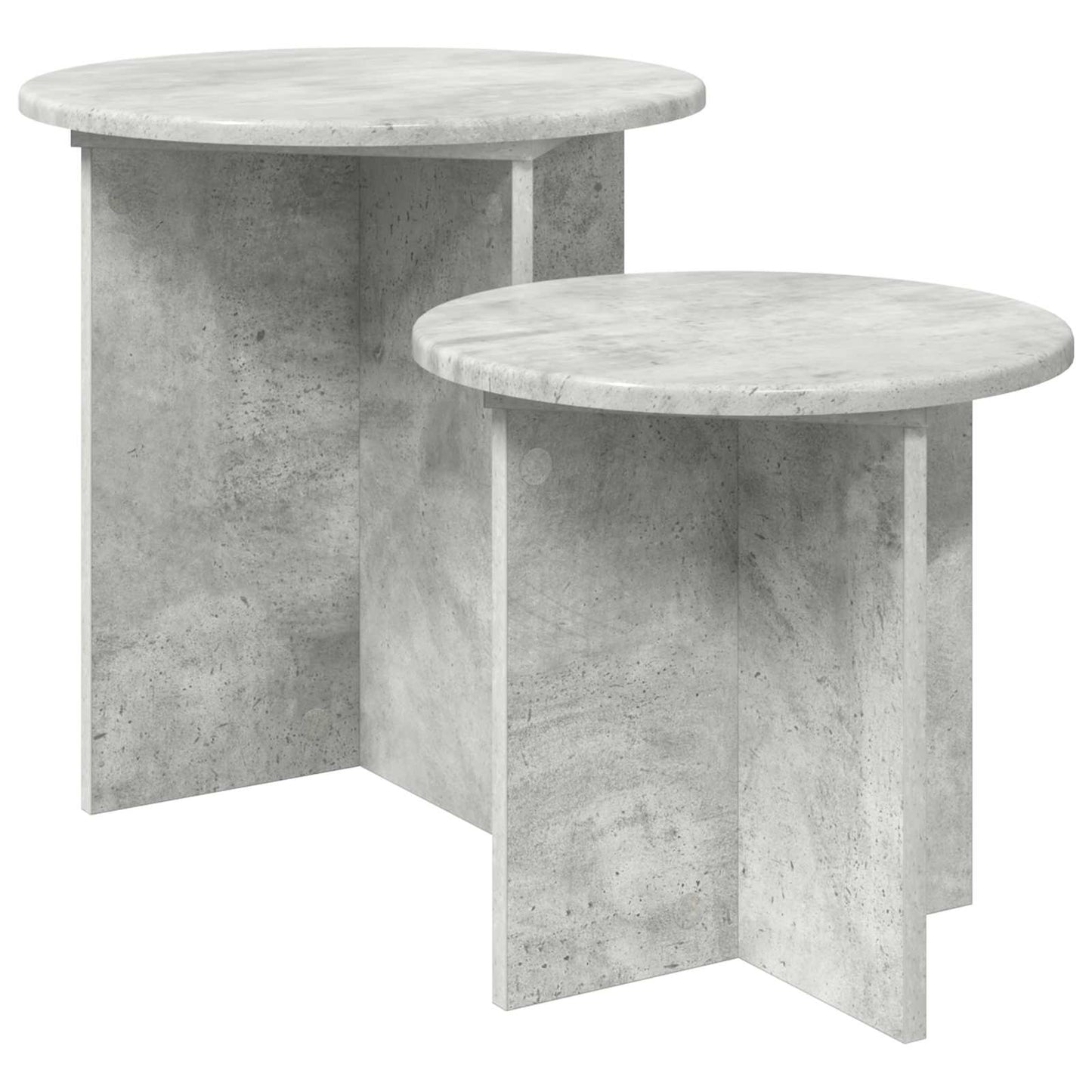 Kisasztal készlet tárolóval 2 pcs Betonszürke Mérnöki fa