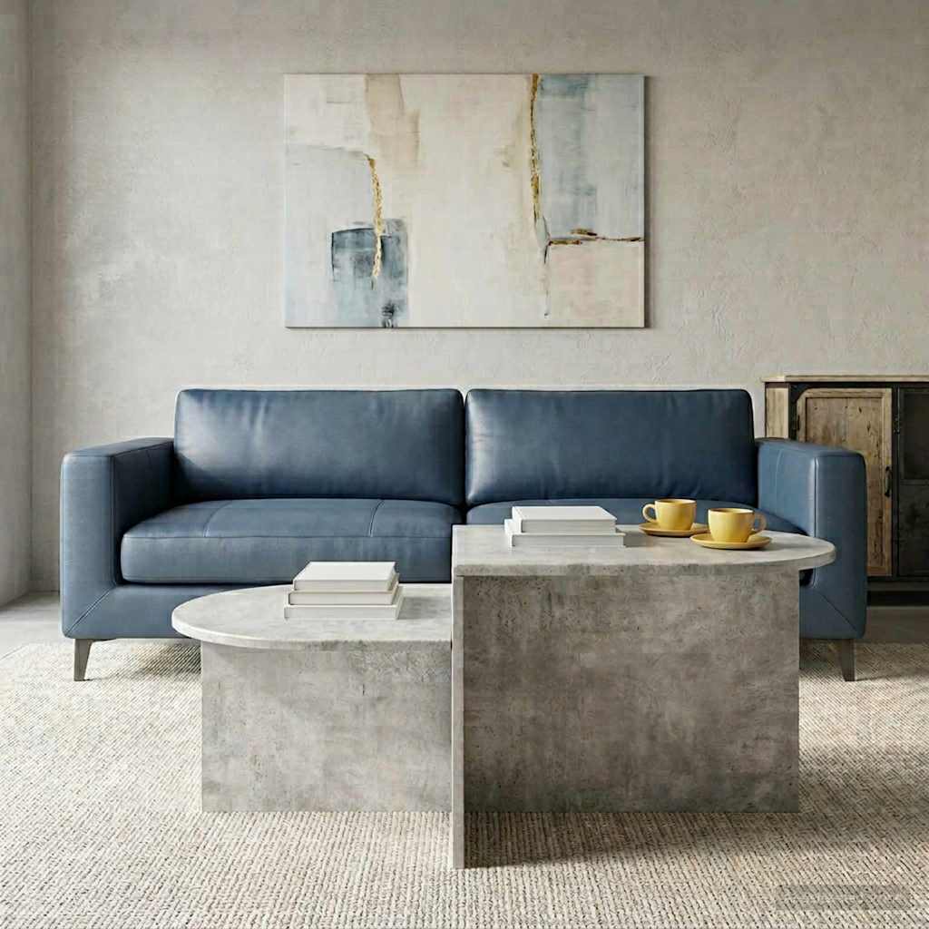Dohányzóasztal Betonszürke 100 x 50 x 40 cm Szerelt Fa