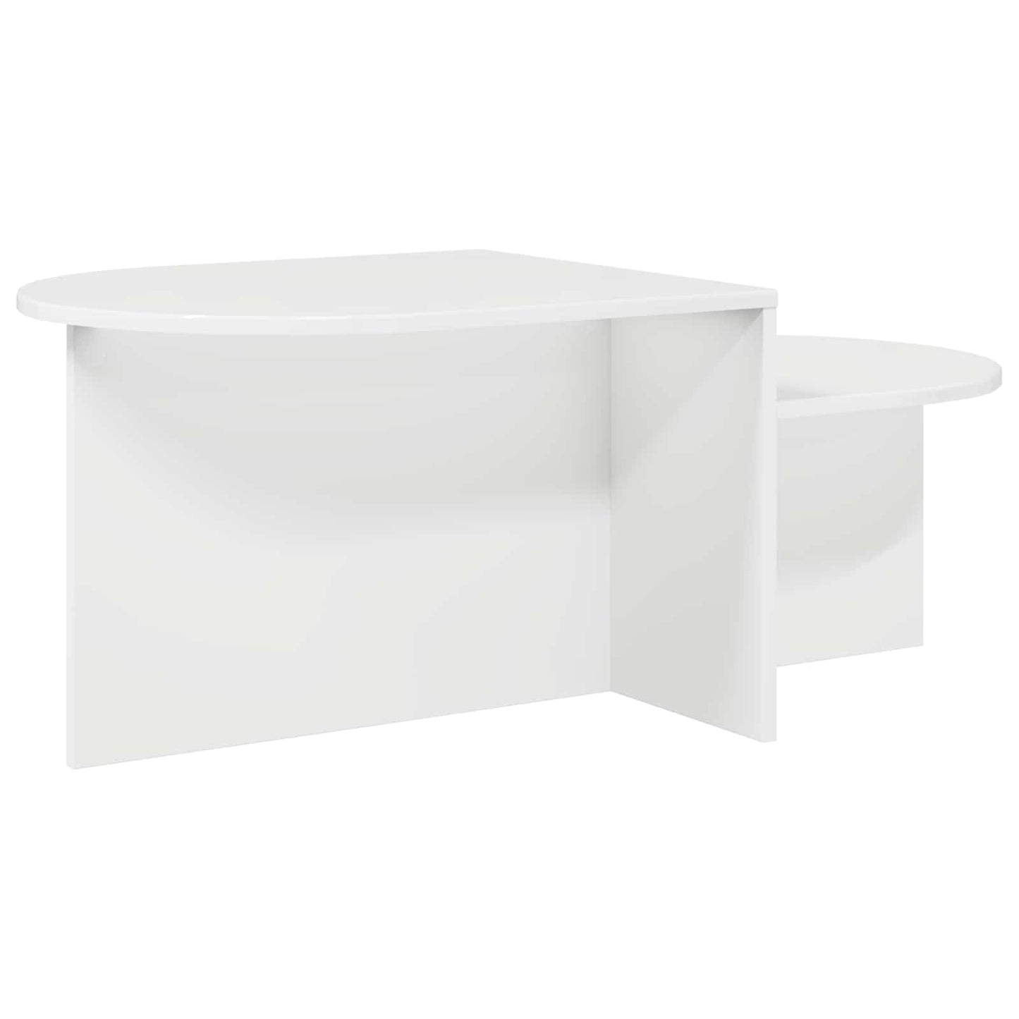 Dohányzóasztal Magasfényű Fehér 100 x 50 x 40 cm Szerelt Fa
