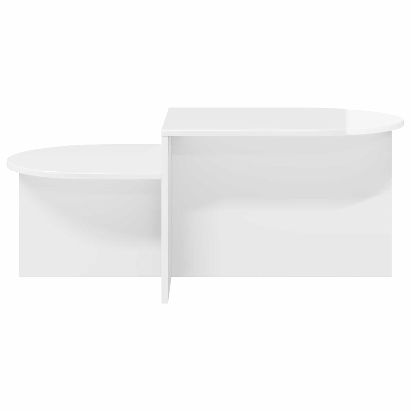 Dohányzóasztal Magasfényű Fehér 100 x 50 x 40 cm Szerelt Fa