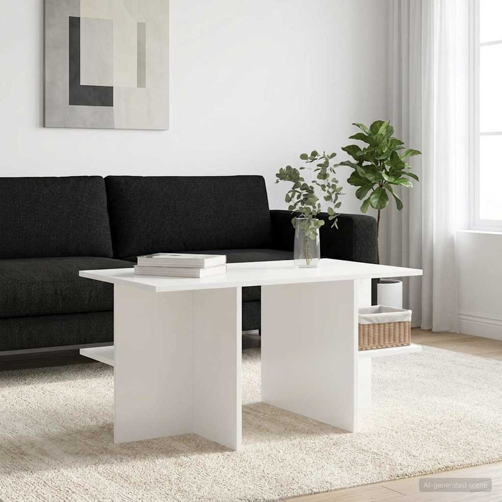 Dohányzóasztal Fehér 87 x 50 x 45 cm Mérnöki fa