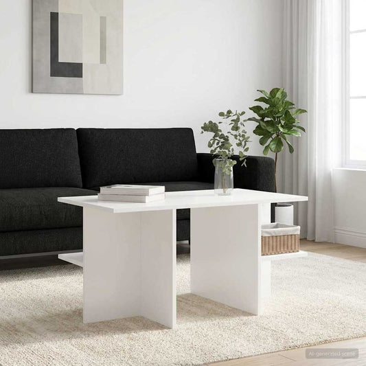 Dohányzóasztal Fehér 87 x 50 x 45 cm Mérnöki fa