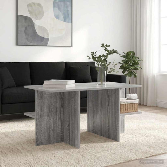 Dohányzóasztal Szürke Sonoma 87 x 50 x 45 cm Mérnöki fa