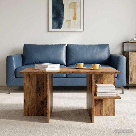 Dohányzóasztal Antik Fa 87 x 50 x 45 cm Mérnöki fa