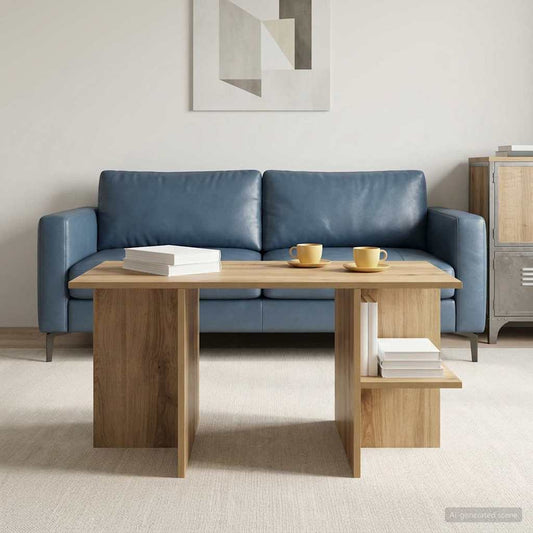 Dohányzóasztal Kézműves Tölgy 87 x 50 x 45 cm Mérnöki fa