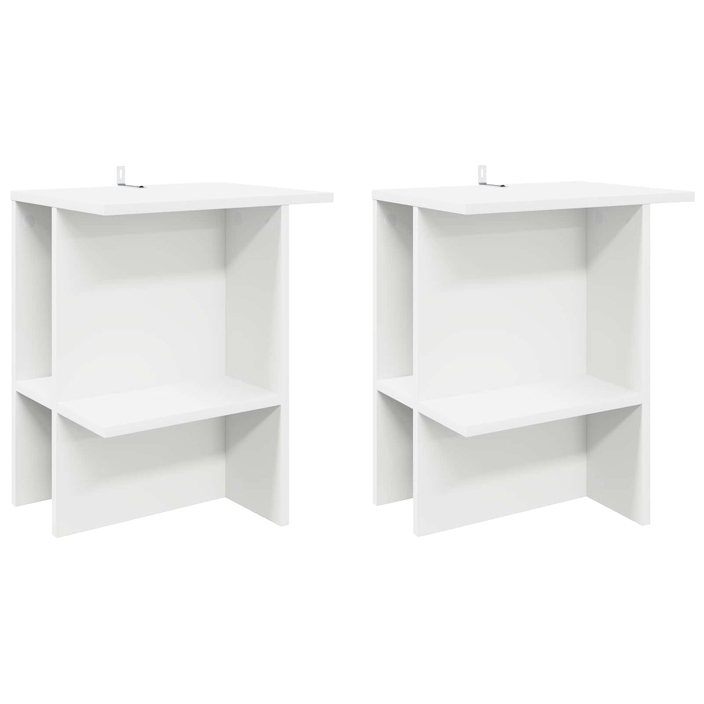 Dohányzóasztal 2 pcs Fehér 40 x 30 x 49 cm Szerelt Fa