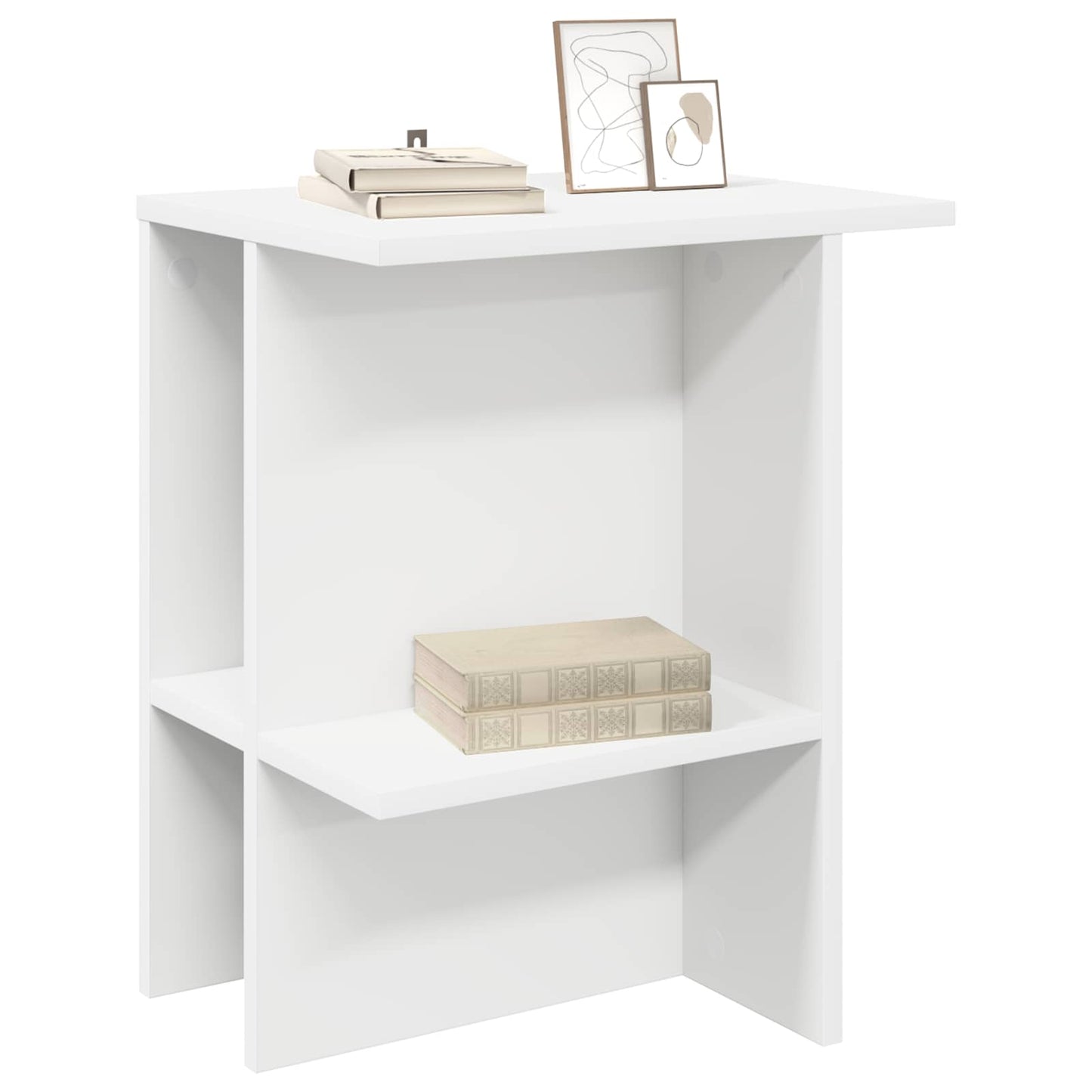 Dohányzóasztal 2 pcs Fehér 40 x 30 x 49 cm Szerelt Fa