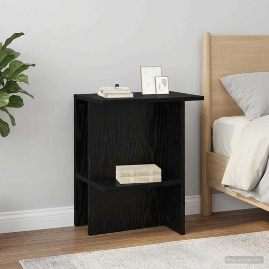 Dohányzóasztal 2 pcs Fekete Tölgy 40 x 30 x 49 cm Szerelt Fa