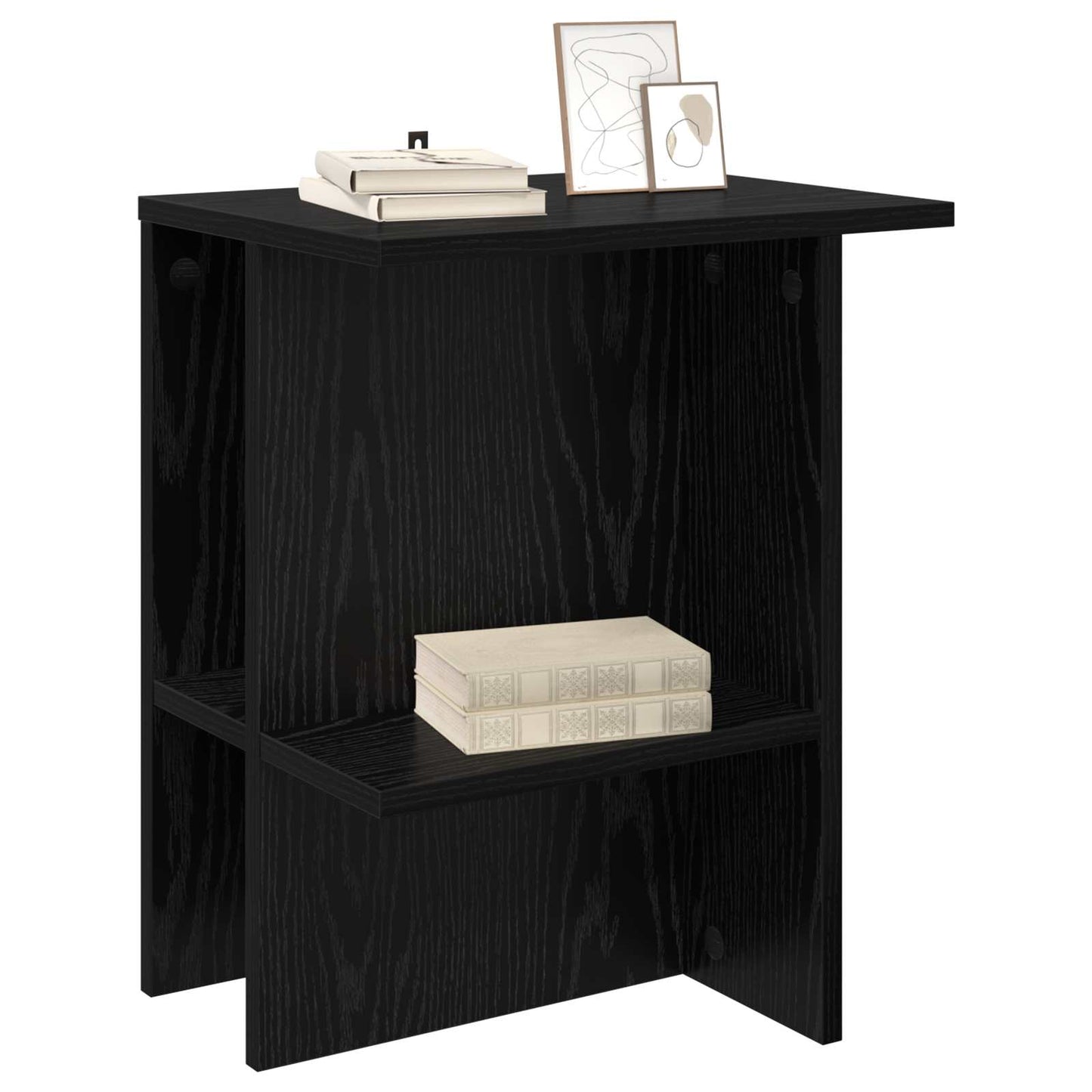 Dohányzóasztal 2 pcs Fekete Tölgy 40 x 30 x 49 cm Szerelt Fa