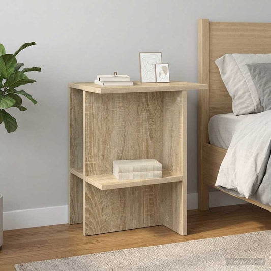 Dohányzóasztal 2 pcs Sonoma Tölgy 40 x 30 x 49 cm Szerelt Fa