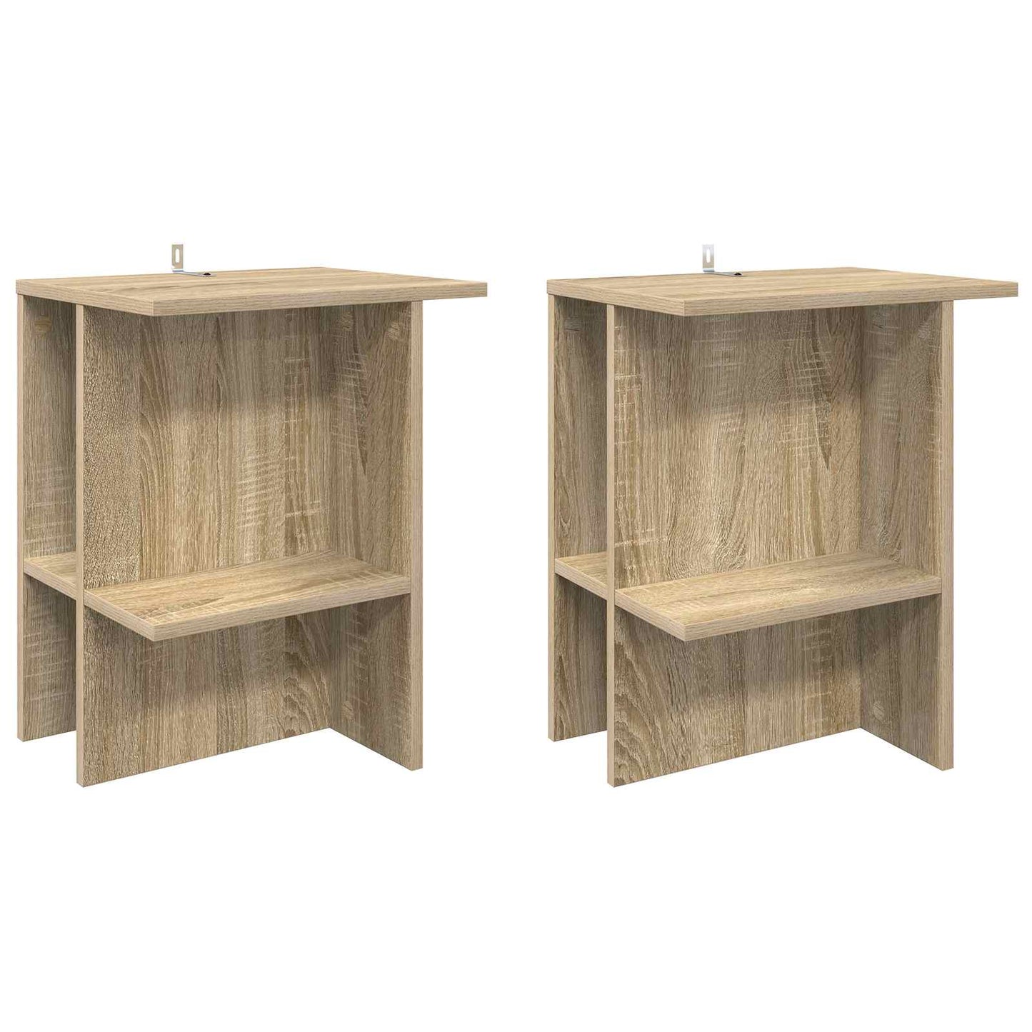 Dohányzóasztal 2 pcs Sonoma Tölgy 40 x 30 x 49 cm Szerelt Fa