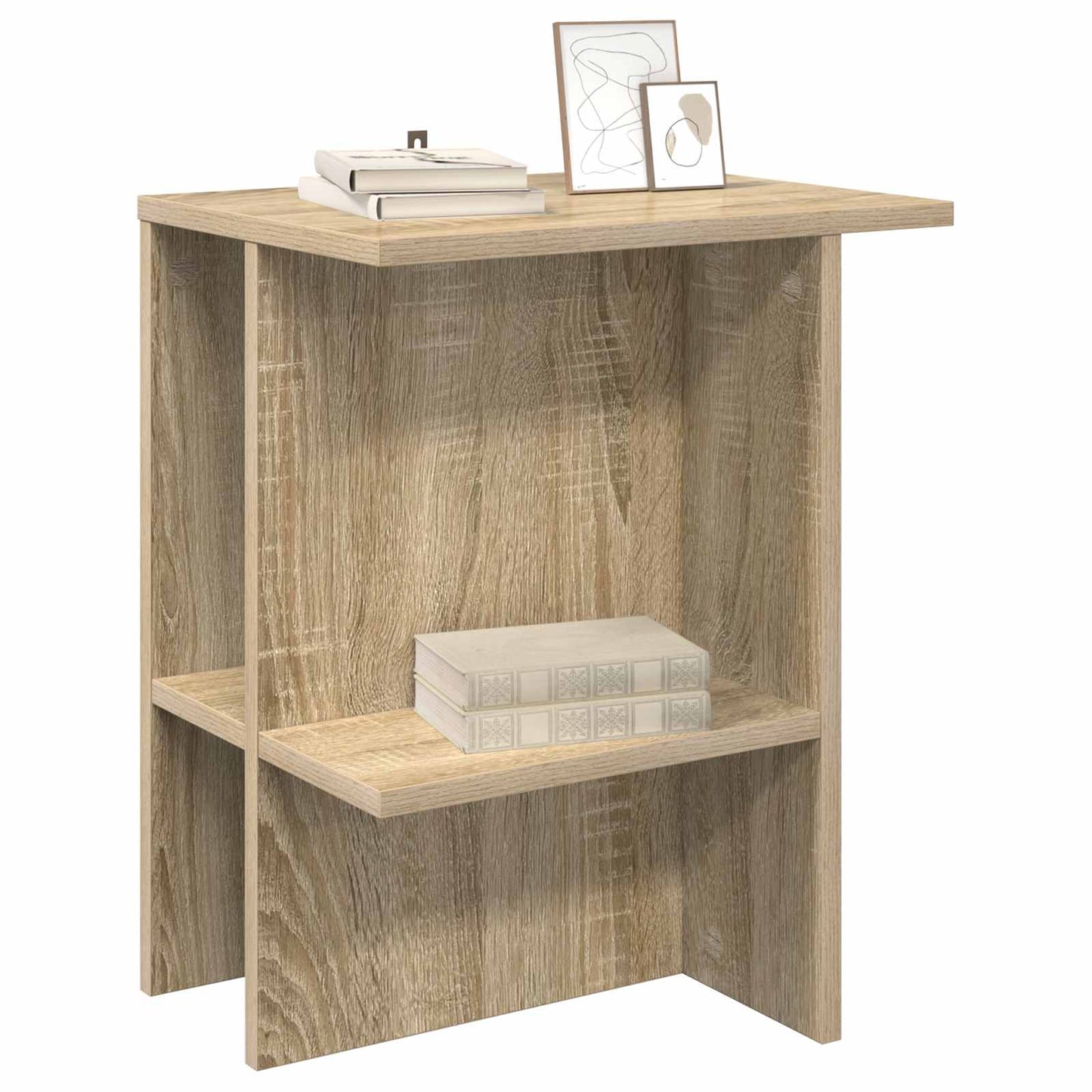 Dohányzóasztal 2 pcs Sonoma Tölgy 40 x 30 x 49 cm Szerelt Fa