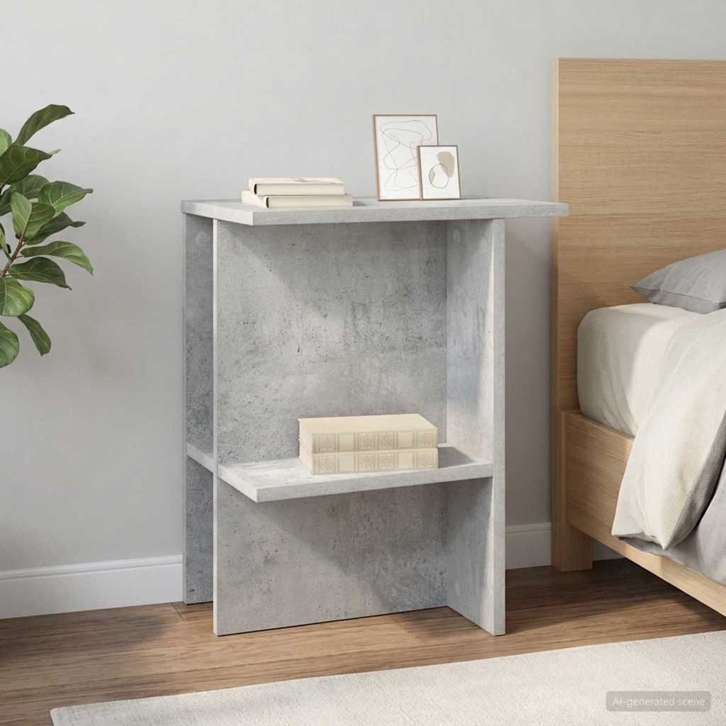 Dohányzóasztal 2 pcs Betonszürke 40 x 30 x 49 cm Szerelt Fa