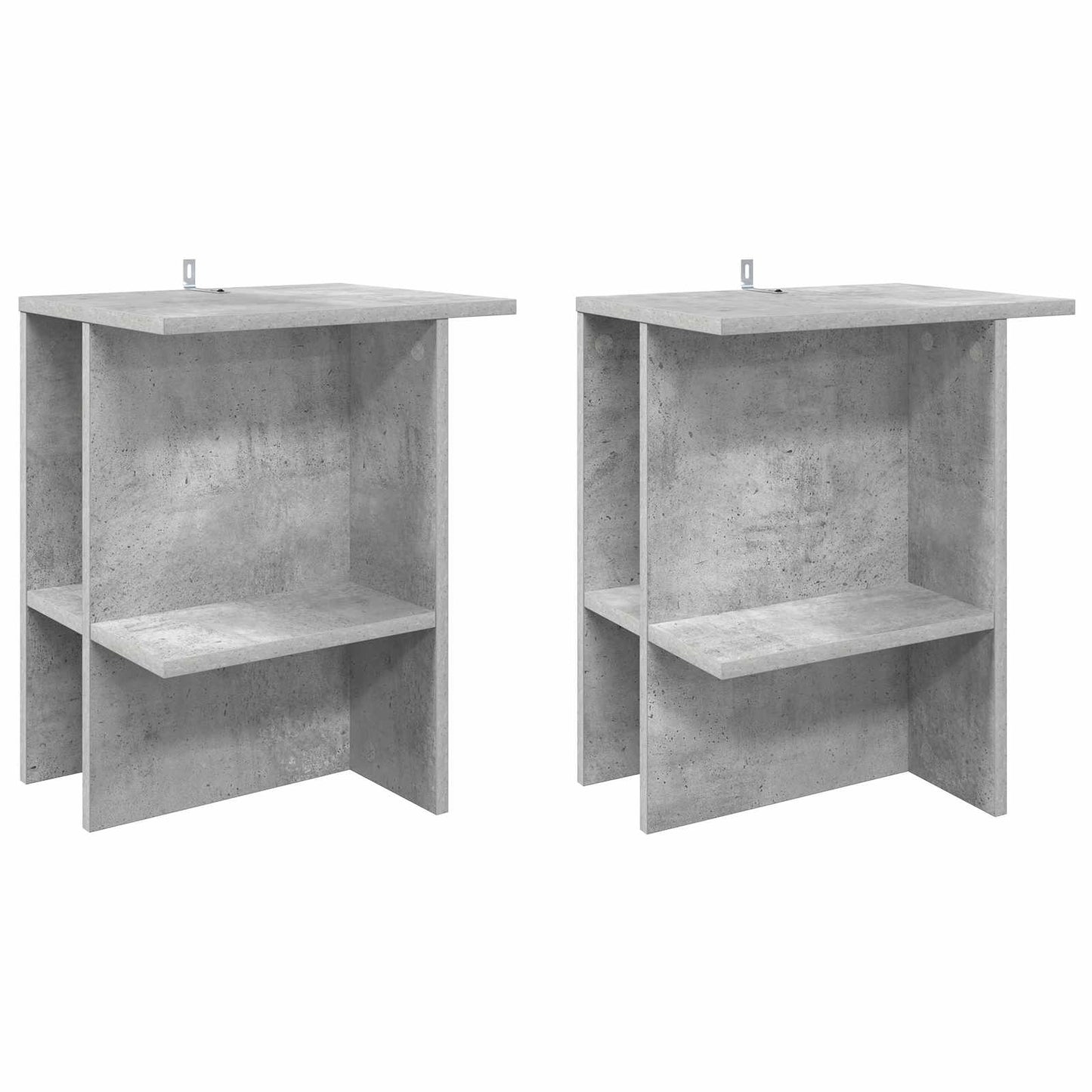Dohányzóasztal 2 pcs Betonszürke 40 x 30 x 49 cm Szerelt Fa