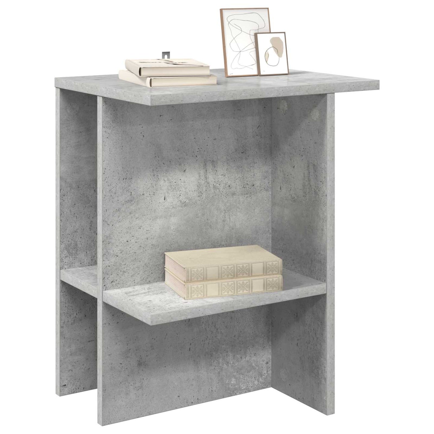 Dohányzóasztal 2 pcs Betonszürke 40 x 30 x 49 cm Szerelt Fa