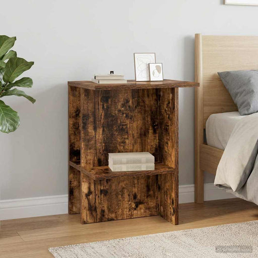 Dohányzóasztal 2 pcs Füstös Tölgy 40 x 30 x 49 cm Szerelt Fa