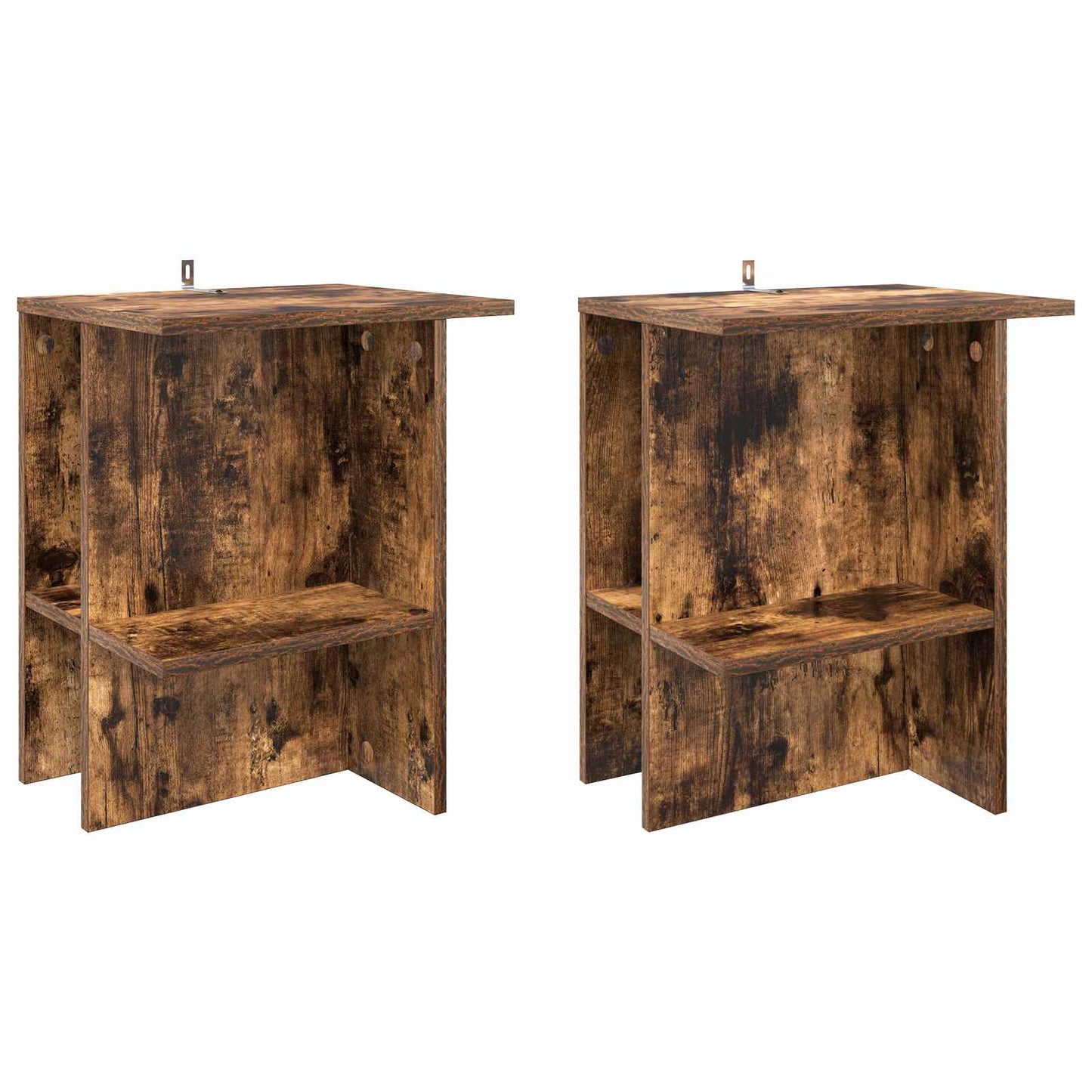 Dohányzóasztal 2 pcs Füstös Tölgy 40 x 30 x 49 cm Szerelt Fa