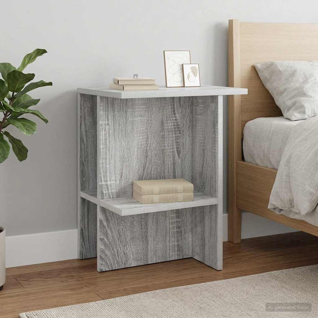 Dohányzóasztal 2 pcs Szürke Sonoma 40 x 30 x 49 cm Szerelt Fa