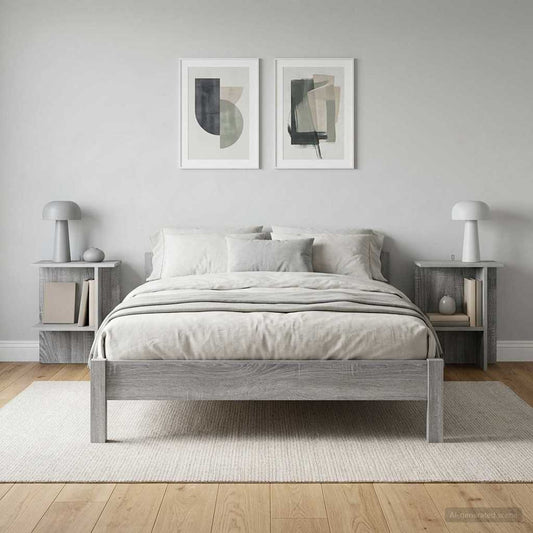 Dohányzóasztal 2 pcs Szürke Sonoma 40 x 30 x 49 cm Szerelt Fa