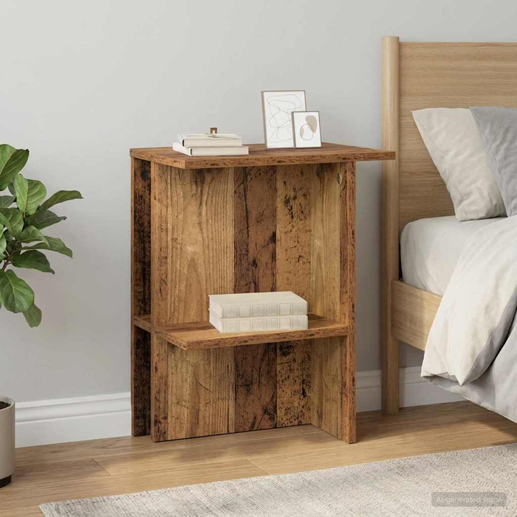 Dohányzóasztal 2 pcs Antik Fa 40 x 30 x 49 cm Szerelt Fa