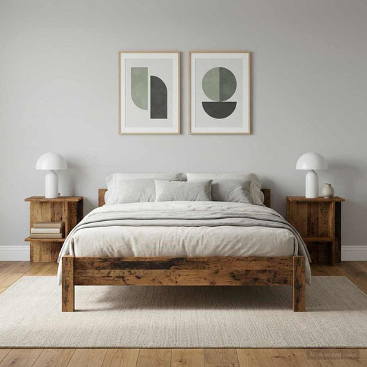 Dohányzóasztal 2 pcs Antik Fa 40 x 30 x 49 cm Szerelt Fa